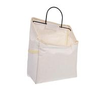 HOUDERCO 1set Borsa Da Appendere Tela Bianca Portaoggetti Semplice e Funzionale Per Casa e Ufficio Organizer Muro Per Riviste Occhiali e Piccoli Oggetti