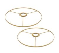 HOUDERCO 2 Pezzi Paralume per Lampada da Tavolo in Ferro Oro Struttura a Ragno, Compatibilità e Stabilità, per Studi e Decorazioni D'interni Vintage