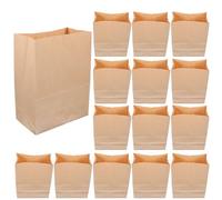 HOUDERCO 20 Pezzi Sacchetti per Alimenti in Carta Kraft, Busta di Carta Kraft Riutilizzabile Color Kaki, Grande Capacità, per Aglio e Cipolla, per Lavoro e Spesa Alimentare