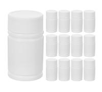HOUDERCO 24 Flaconi per Medicinali in Hdpe da 20 Ml Tappo Ermetico, Contenitori Ricaricabili per Conservazione Farmaci, Organizer Portatile per Pillole da Viaggio e Uso Medico