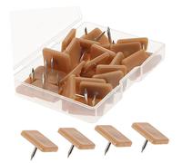 HOUDERCO 30 Pezzi guide per cassetti cursore della sedia cucciolo di mobili gamba scivola alianti cursori per mobili pesanti piedini per mobili per moquette ferro Marrone