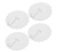 HOUDERCO 4 Ganci Adesivi da Soffitto per Baldacchino, Ganci in Plastica Abs per Appendere Reti a Cupola, Set 4 Ventose da 12 Cm e Accessori di Montaggio, Adatti per Uso Interno e Casa