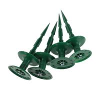 HOUDERCO 4 Pezzi Picchetto Plastica e Disco Condotta Guida Doppio Giardino da in Girevole Verde Previene Trascinamento Condotta e Mantiene Ordine Orti e Sentieri Prato
