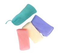 HOUDERCO 4pezzi Sacchetto Schiumogeno Per Sapone Da Pz Con Corda Per Appenderlo e Asciugatura Rapida Per Lavaggio Viso e Rimozione Trucco Materiale Sicuro e Resistente Ottimo Per Sapone e