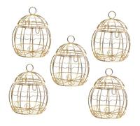HOUDERCO 5 pezzi Scatola Porta Oggetti in Gabbia Decorativa Confezione Scatole Portaconfetti per Matrimonio Design Traforato Resistente e Portatile per Feste e Regali