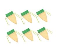 HOUDERCO 6 Pezzi di Carote Tascabili Forniture per Feste di Pasqua Sacchetti per La Caccia alle Uova Portaposate per Utensili Pasquali Sacchetti per Feste di Pasqua Sacchetti