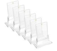 HOUDERCO 6 Pezzi Supporto Espositore per Schede da Collezione con Chiusura Magnetica, Materiale Ps Trasparente, Base Solida per Schede da Basket e Trading