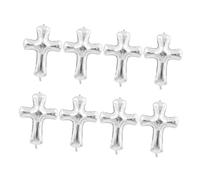 HOUDERCO 8 Palloncini Per Battesimo Palloncini Per Shower Palloncini A Forma Di Croce Per Battesimo Palloncini A Forma Di Croce Enorme Palloncini Sacri Luccicanti Decorazioni Per La