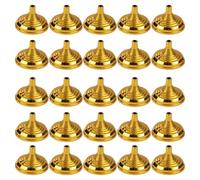 HOUDERCO Base Rotonda in Plastica Color Oro, Stabile e Resistente, Set da 30 Pezzi per Esposizione Bandiere da Tavolo e Decorazioni Vetrina