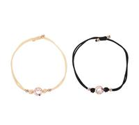 HOUDERCO Bracciale Vibrante per Partner a Distanza di Vibrazione, Corda Regolabile e Design Raffinato per Relazioni a Lontananza, Set di 2 Braccialetti