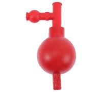 HOUDERCO Bulbo per Pipetta di Aspirazione 60 Ml Tre Valvole in Gomma Rossa, Riempitore Compatto per Pipette da Laboratorio, per Estrazione Mineraria e Laboratori Didattici, 50 X 50 X 120