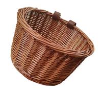 HOUDERCO Cestino Anteriore in Vimini per Bici Ragazzo Ragazza, e Ampio Spazio, Facile da Installare Senza Attrezzi, per Uso Quotidiano e Picnic