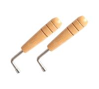 HOUDERCO Chiave Accessorio per Strumenti a Corda Accordare in Acciaio Inossidabile 2 Pezzi Lira Arpa per Manico in Legno Resistente e Non Facile da Deformare