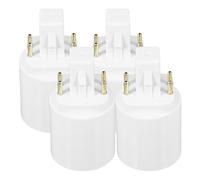HOUDERCO Convertitore Portalampada G24Q a E27 4 Pezzi Connettore per Lampadina LED 4 Pin per Illuminazione Domestica e Ambienti Commerciali
