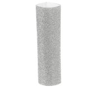 HOUDERCO Custodia Impugnatura Microfono Wireless Argento in Plastico Strass, Design Glamour per Cantanti e Artisti in Vari Ambienti