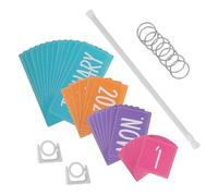 HOUDERCO Flip per Supporto Regolabile Set Schede Data Colorate per Decorazione e Apprendimento in Aula