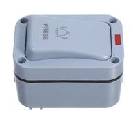 HOUDERCO Interruttore a Pulsante da Parete per Esterni, Spia Luminosa per Controllo Porta Garage e Cortile, Campanello Resistente alle Intemperie per Uso Outdoor