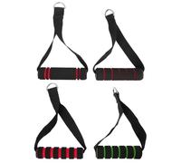 HOUDERCO Maniglie per Bande Elastiche di Resistenza 4pezzi Impugnatura Ergonomica Antiscivolo in Pp e Nylon per Allenamento Fitness e Pull ups Portatile Colore Casuale