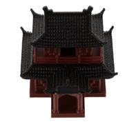HOUDERCO Miniatura Padiglione Pagoda Marrone in Plastico per Bonsai