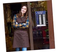 HOUDERCO Orari Attività Antiscolorimento Riscrivibile per Negozi e Banche Orari Apertura Resistente e Facile Applicare Blu Spessa con Forte Aderenza
