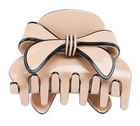 HOUDERCO Pinza per Chioma Fiocco Grande in Acetato Rosa, Accessorio Comodo per Donne, per Acconciature Casual nella Routine Mattutina di Bellezza
