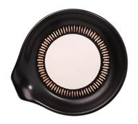 HOUDERCO Poggiamestoli Facile da Pulire, Design Semplice e Raffinato in Ceramica Supporto Integrato per Cucchiaio Colore Casuale per Casa e Hotel
