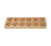 HOUDERCO Porta Uova in Legno per Organizzazione e Durata, Vassoio Doppia Stile Semplice per Conservazione Sicura delle Uova Fresche in Cucina
