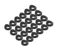HOUDERCO Rondelle in Plastica a Becco D'anatra 19x8mm, Set Da 100 Pezzi, Fermaporta Per Mobiletto con Perdite, Materiale Plastico Nero per Fissaggi Sedie