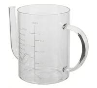 HOUDERCO Separatore di Grasso da Cucina in Vetro 500ml con Scala Graduata Resistente al Calore e Beccuccio per Misurare Sughi e Salse con Precisione