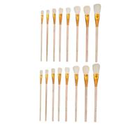 HOUDERCO Set 16 Pezzi Pennelli per Impollinazione Manuale in Legno e Pelo di Pecora, Strumenti Versatili per Impollinazione di Piante da Orto e Peperoni in Coltivazioni Idroponiche