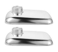 HOUDERCO Set 2 Vaschette Alluminio Argento per Tritacarne in Lega di Alluminio, Accessori per Smerigliatrice Pulizia Igienica e Funzionamento Stabile, per Macellazione Casalinga