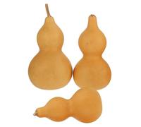 HOUDERCO Set 3 Pezzi Decorazioni Natalizie Naturali a Forma di Zucca, Materiale Sintetico Khaki, Ornamento Casa e Ufficio, per Amanti della Cultura Cinese