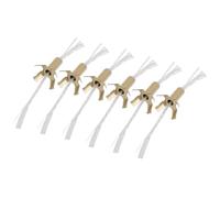 HOUDERCO Set 6 Pezzi Supporti Stoppino in Ferro Color Oro con Stoppini in Cotone per Lampade a Olio, Accessori Buddisti per Banchetti di Inaugurazione Casa e Templi