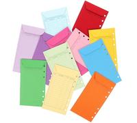 HOUDERCO Set di 12 Buste Facile da Distinguere Colorate per Budget Design Multi-fori per Organizzatore del Bilancio e Gestione Soldi