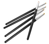 HOUDERCO Spazzole per Laminazione Ciglia Nero Set 5 Pezzi in Legno e Fibra Strumento Leggero e Facile da Usare per Lash Lift e Applicazione Colla Colore Casuale