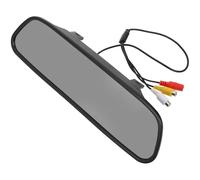 HOUDERCO Specchietto Retrovisore Materiale Abs Schermo Lcd 5 Pollici, Funzione Immagine Inversa, Installazione Semplice Rapporto 350:1, Ingresso Av Doppio per Auto
