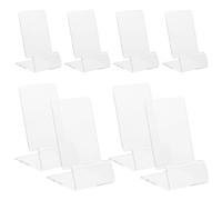 HOUDERCO Supporto Cellulare da Tavolo 10 Pezzi in Acrilico Trasparente per Ufficio Accessori Scrivania Design Stabile per Smartphone