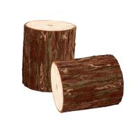 HOUDERCO Supporto da Parete in Legno per Vasi da Fiori 2 Pezzi Base a Ceppo, Decorazione Murale Rustica e Salvaspazio per Feste a Tema Rustico