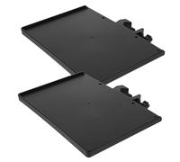 HOUDERCO Supporto Microfono e Scheda Audio Morsetto 2 Pezzi ABS Vassoio Portaoggetti per Sale di Trasmissione Studi e Bar 24X17,5 CM Nero