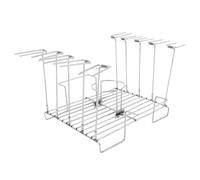 HOUDERCO Supporto per Arrostire Pollo in Acciaio Inox, Graticola | Argento, Superficie Ampia e Smontabile, Uso Indoor e Outdoor, Facile da Pulire e Portatile