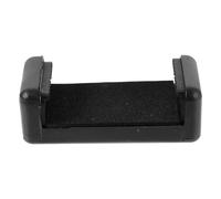 HOUDERCO Supporto per Telefono Smartphone Doppio Foro in Abs Regolabile per Anello Luce e Impugnatura, Clip Verticale senza Attacco Schermo, Colore Nero