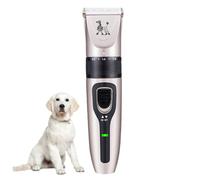 HOUDERCO Tagliacapelli Per Cani e Tosatrice Per Animali Elettrica Lama in Ceramica, Silenziosa e Stabile, Per La Toelettatura Di Cani e Cuccioli, Senza Olio Lubrificante, Colore Oro Chiaro