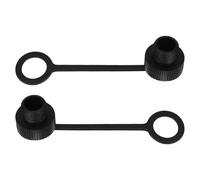 HOUDERCO Tappi Protettivi Antipolvere da 12 Mm X 1.0 in Plastica Nera, Copricavi Impermeabili per Connettori, Compatibilità Generale, Confezione da 2 Pezzi per Uso Esterno