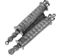 HOUDERCO Targa Religiosa in Lega di Zinco con Pergamena e Corda, Decorazione per Porta, Preghiera e Protezione Domestica, Design Artistico e Antico, Set 1 Pezzo