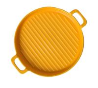HOUDERCO Teglia da Forno in Ceramica Gialla Pratica e Resistente alle Macchie la Cottura e Servizio in Cucina Elegante dal Design retrò