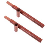 HOUDERCO Tubo Porta Incenso in Legno Marrone 2 Pezzi Superficie Liscia e Struttura Robusta per Conservare Bastoncini di Incenso in Casa Design Naturale e Artistico