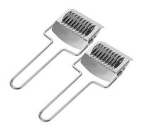 HOUDERCO Utensile Tagliapasta Manuale 2 Pezzi in Acciaio Inox Rullo per Tagliatelle e Spaghetti Design Compatto per Cucina Domestica e Preparazione Pasta Artigianale