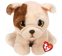 TY - Peluche - Beanie Babies - Cane Bulldog - Houghie - Marrone - Cucciolo con occhi dorati glitter - Il peluche con gli occhi scintillanti - 28 Cm - 90286