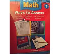 Houghton Mifflin Mathmatics: Way To Assess Cd Lv 1