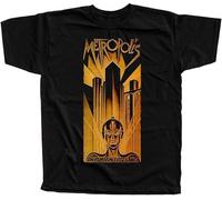 HOUKEEYUE Metropolis V5, Movie Poster, 1927, Fritz Lang T-Shirt (Black) Black